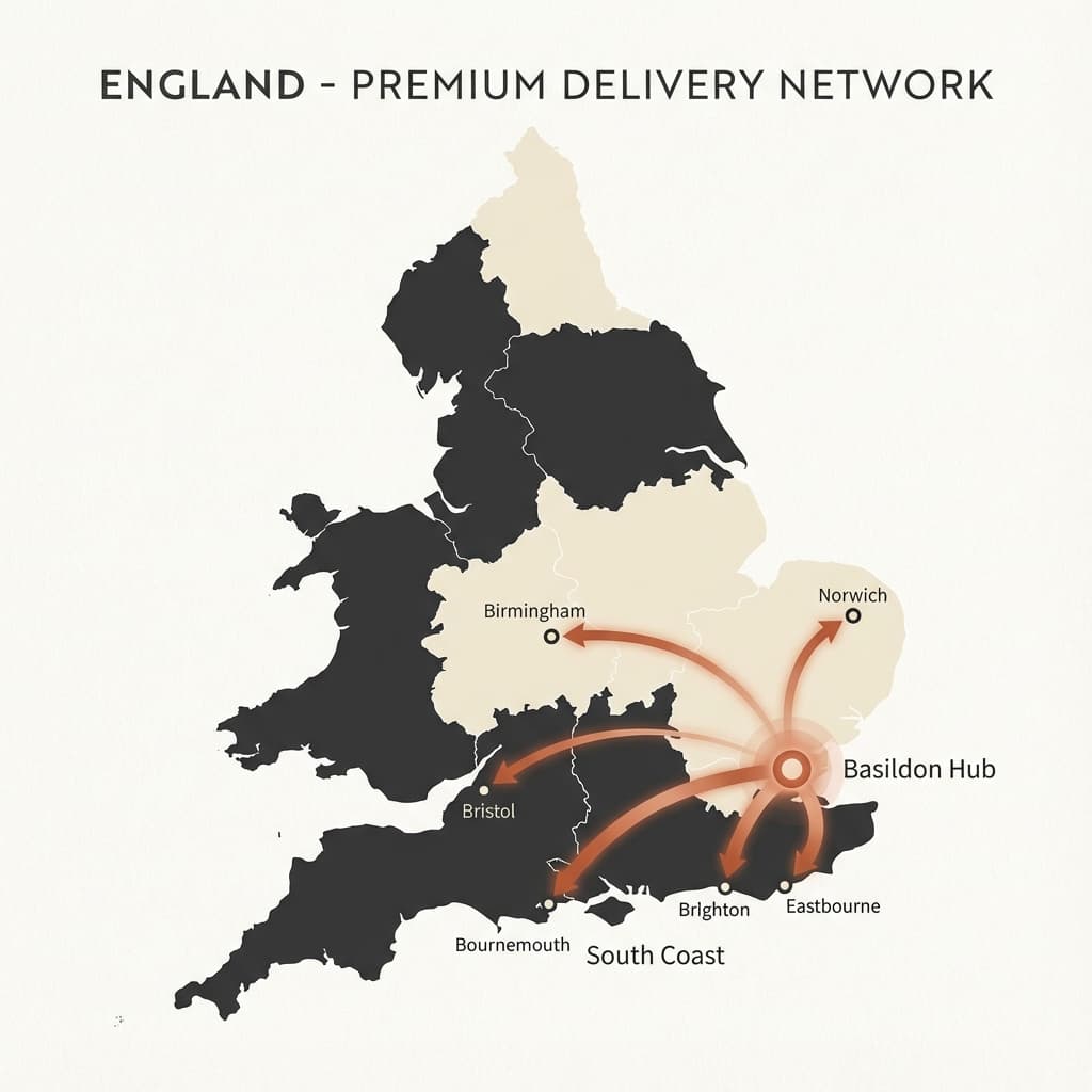 England Delivery Coverage Map